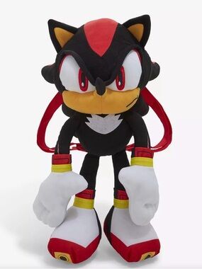 Shadow the Hedgehog Plush Backpack - Black & Red